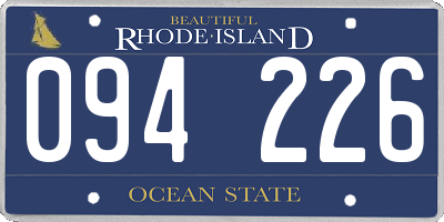 RI license plate 094226