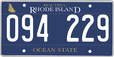 RI license plate 094229