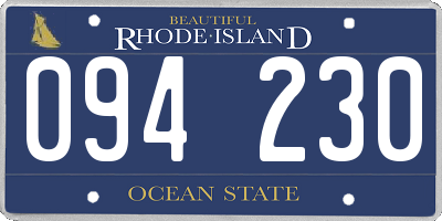RI license plate 094230