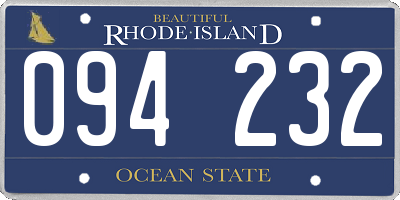 RI license plate 094232