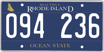 RI license plate 094236