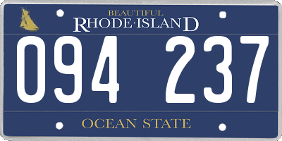 RI license plate 094237