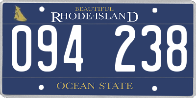 RI license plate 094238