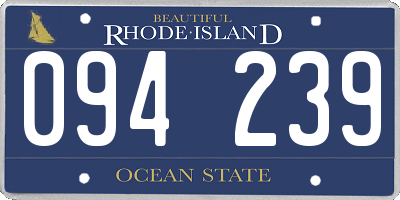 RI license plate 094239