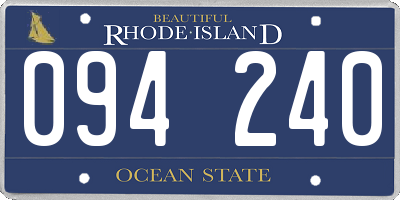 RI license plate 094240