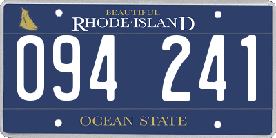RI license plate 094241
