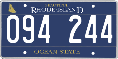 RI license plate 094244