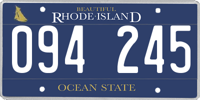 RI license plate 094245