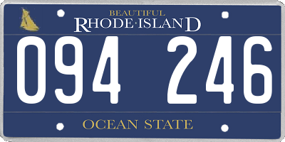 RI license plate 094246