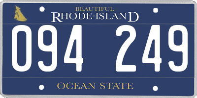 RI license plate 094249