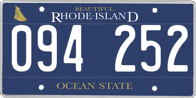 RI license plate 094252