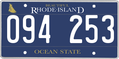 RI license plate 094253