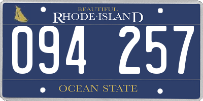 RI license plate 094257