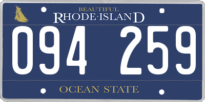 RI license plate 094259