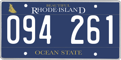 RI license plate 094261