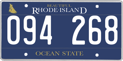 RI license plate 094268