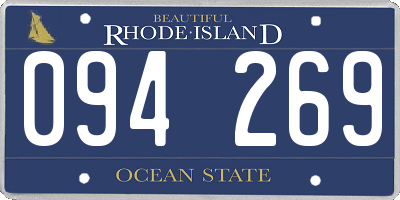 RI license plate 094269