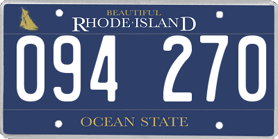 RI license plate 094270