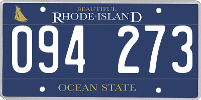 RI license plate 094273