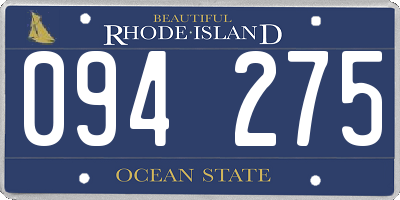 RI license plate 094275