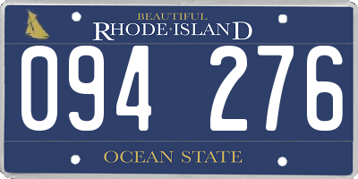 RI license plate 094276