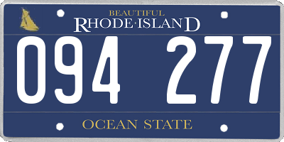 RI license plate 094277