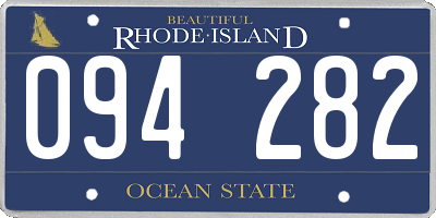RI license plate 094282