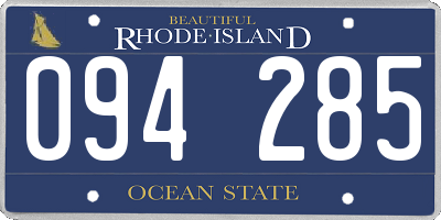 RI license plate 094285