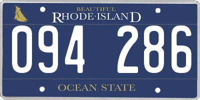 RI license plate 094286