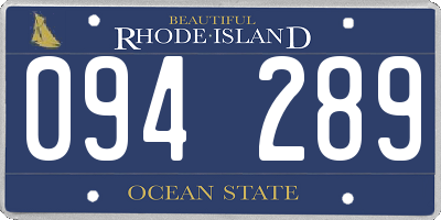 RI license plate 094289
