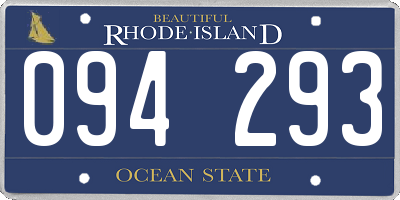 RI license plate 094293