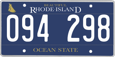 RI license plate 094298