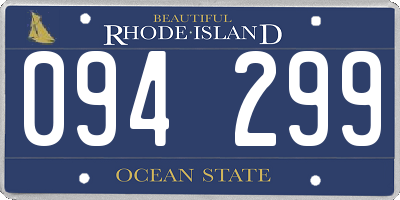 RI license plate 094299