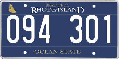 RI license plate 094301