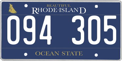 RI license plate 094305