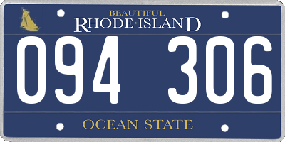 RI license plate 094306