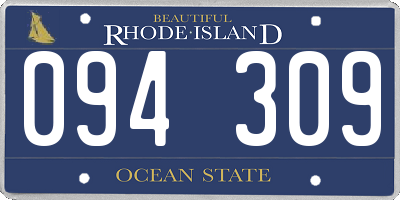 RI license plate 094309