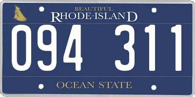 RI license plate 094311