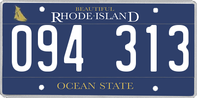 RI license plate 094313