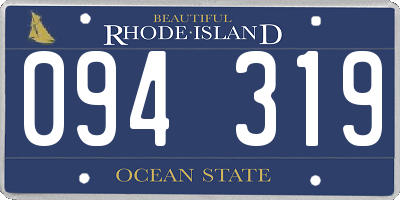 RI license plate 094319