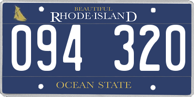 RI license plate 094320