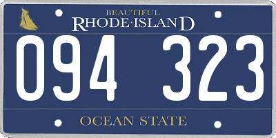 RI license plate 094323