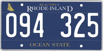RI license plate 094325
