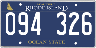 RI license plate 094326