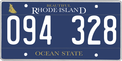 RI license plate 094328