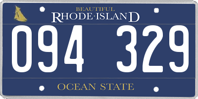 RI license plate 094329