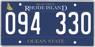 RI license plate 094330