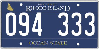 RI license plate 094333