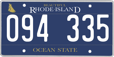 RI license plate 094335