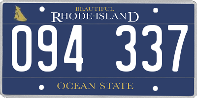 RI license plate 094337